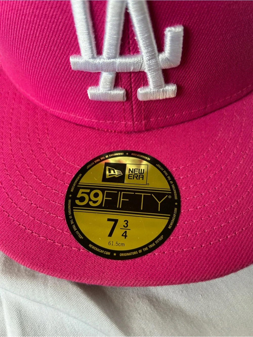 Hot pink y2k New Era 59FIFTY Los Angeles Dodgers fitted cap